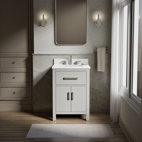 Kresla® 24" bathroom vanity cabinet with sink and quartz top