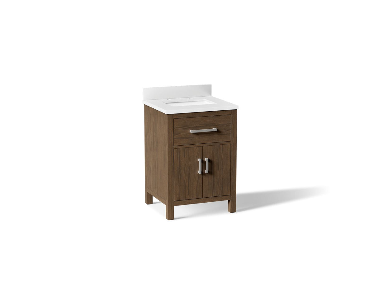 Kresla® 24" bathroom vanity cabinet with sink and quartz top