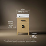 Kresla® 24" bathroom vanity cabinet with sink and quartz top