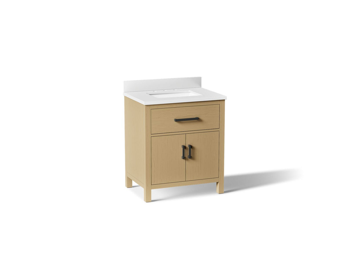 Kresla® 30" bathroom vanity cabinet with sink and quartz top