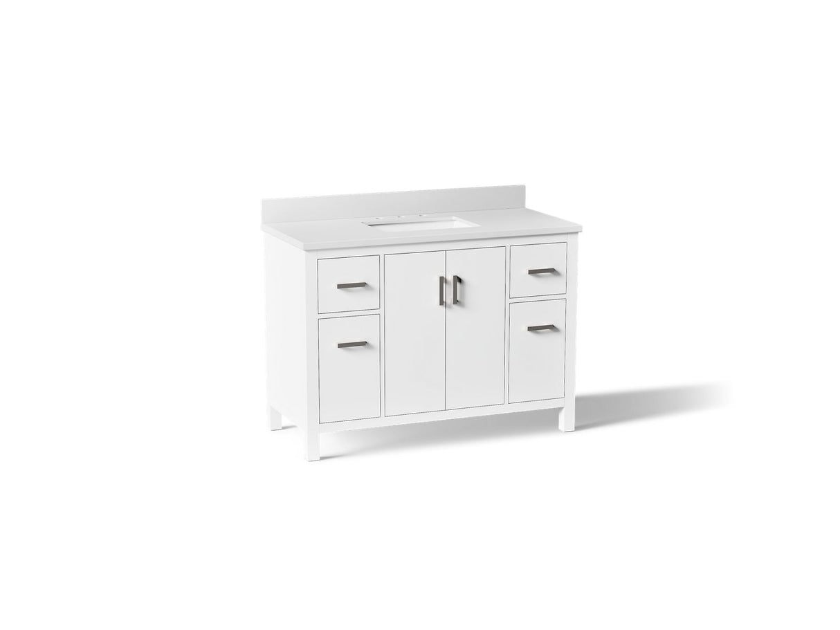Kresla® 48" bathroom vanity cabinet with sink and quartz top