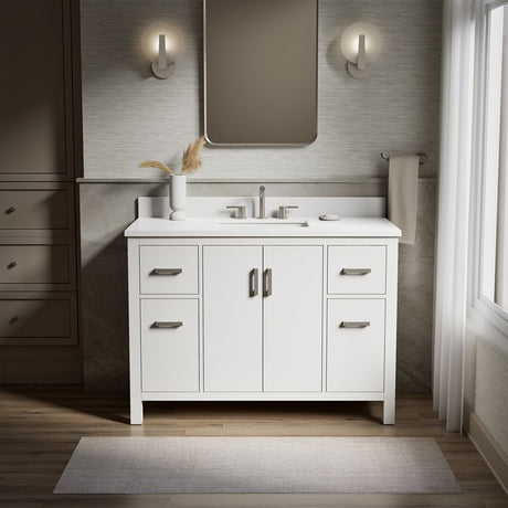 Kresla® 48" bathroom vanity cabinet with sink and quartz top