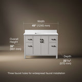 Kresla® 48" bathroom vanity cabinet with sink and quartz top