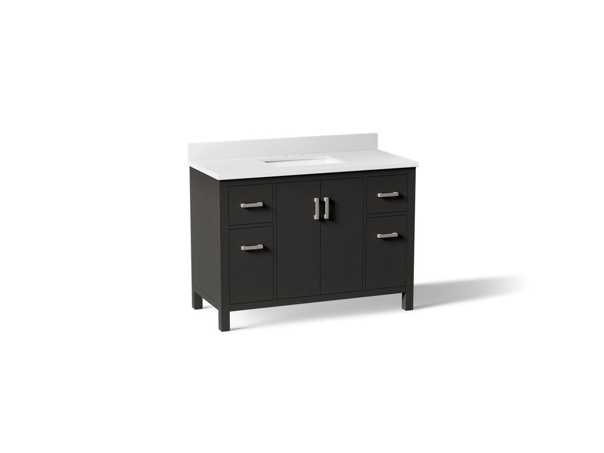Kresla® 48" bathroom vanity cabinet with sink and quartz top