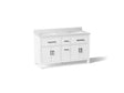 Kresla® 60" bathroom vanity cabinet with sinks and quartz top