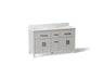 Kresla® 60" bathroom vanity cabinet with sinks and quartz top