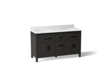 Kresla® 60" bathroom vanity cabinet with sinks and quartz top