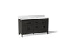 Kresla® 60" bathroom vanity cabinet with sinks and quartz top