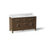 Kresla® 60" bathroom vanity cabinet with sinks and quartz top