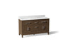 Kresla® 60" bathroom vanity cabinet with sinks and quartz top