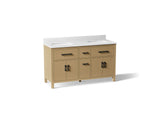 Kresla® 60" bathroom vanity cabinet with sinks and quartz top