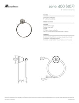 8" wallmount towel ring