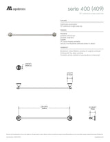 30" wallmount single towel bar