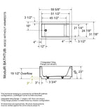 ModulR 6032 (Without Armrests) Acrylic Corner Left Left-Hand Drain Bathtub in White