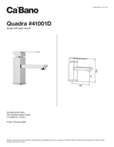 Quadra single hole basin faucet