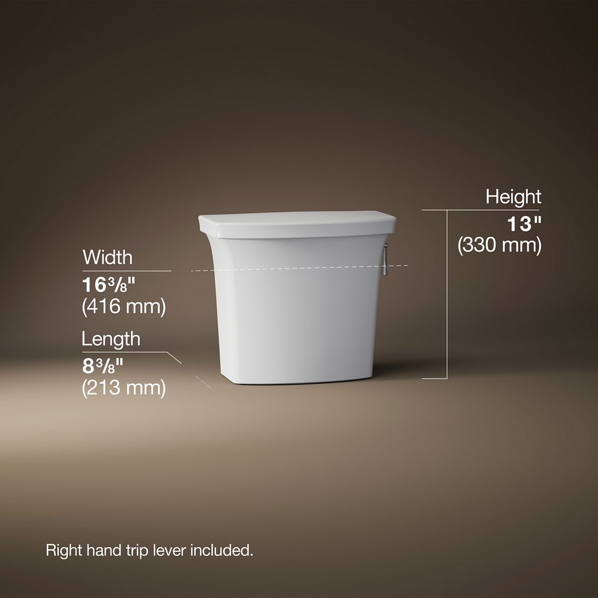 Corbelle® Toilet tank, 1.28 gpf