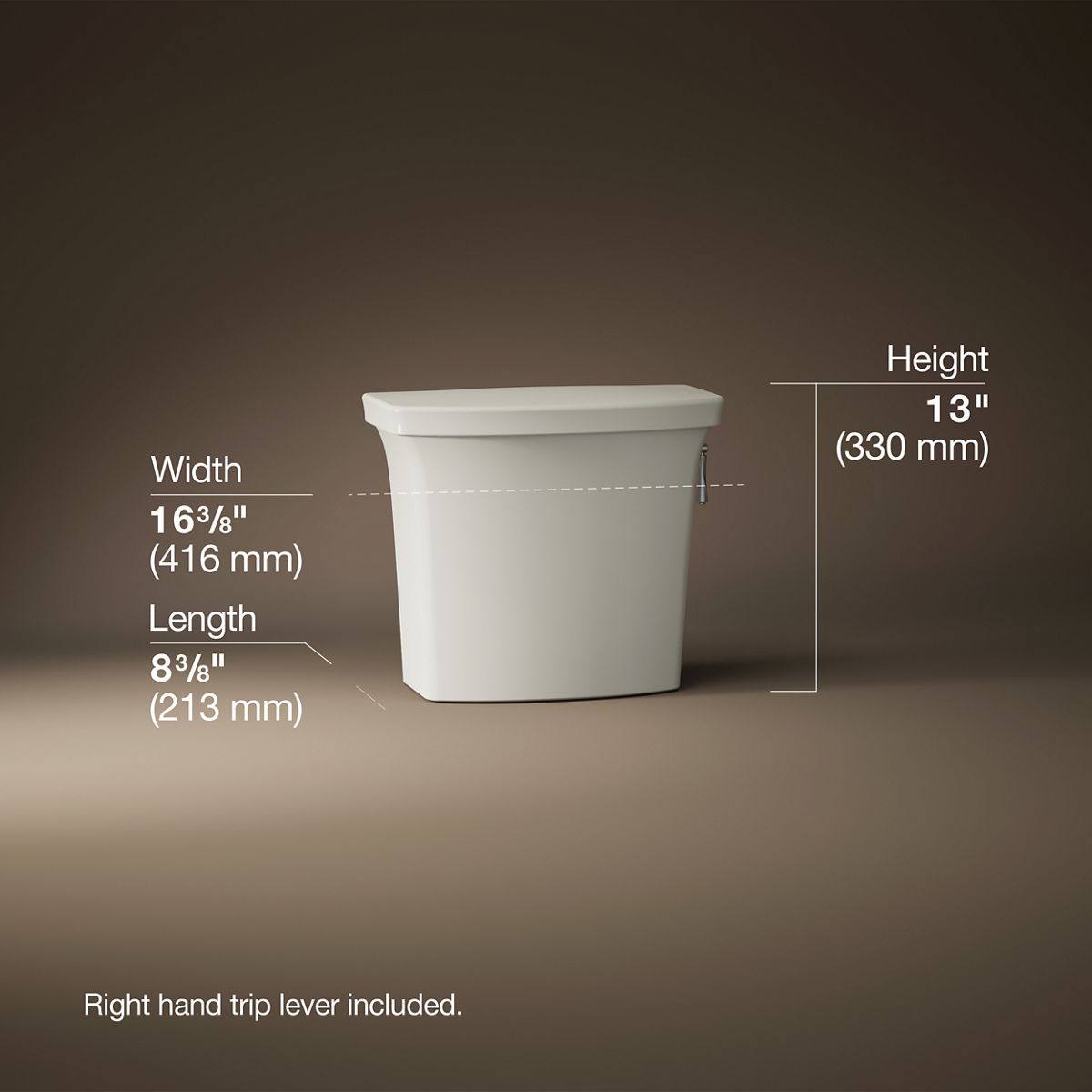 Corbelle® Toilet tank, 1.28 gpf