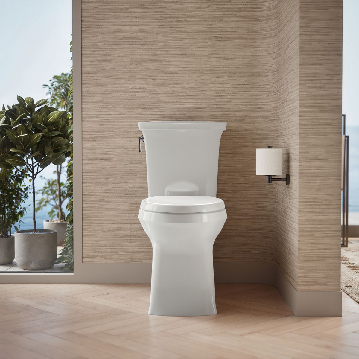 Corbelle® Elongated toilet bowl with skirted trapway