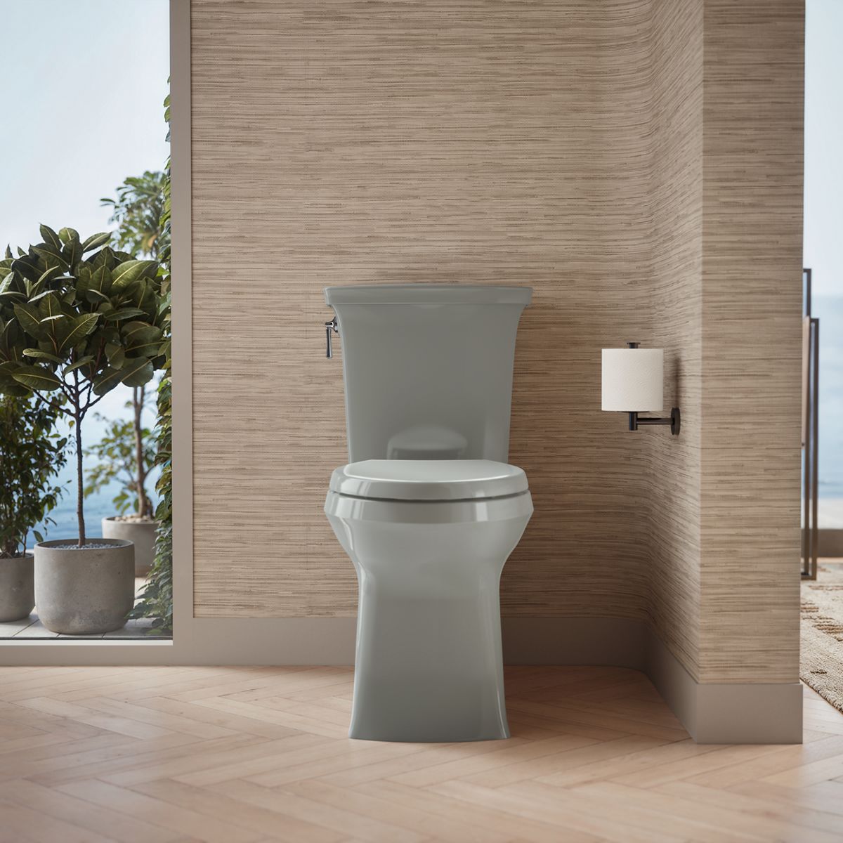 Corbelle® Elongated toilet bowl with skirted trapway