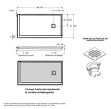 B3X 6032 Acrylic Corner Right Shower Base with Right-Hand Drain in White