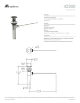 1 1/4" mechanical drain