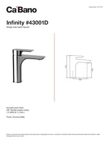 Infinity single hole basin faucet