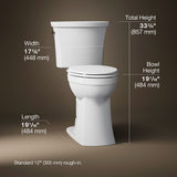 Kelston® Tall two-piece elongated toilet, 1.28 gpf