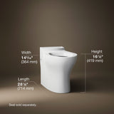 Persuade® Elongated toilet bowl with skirted trapway