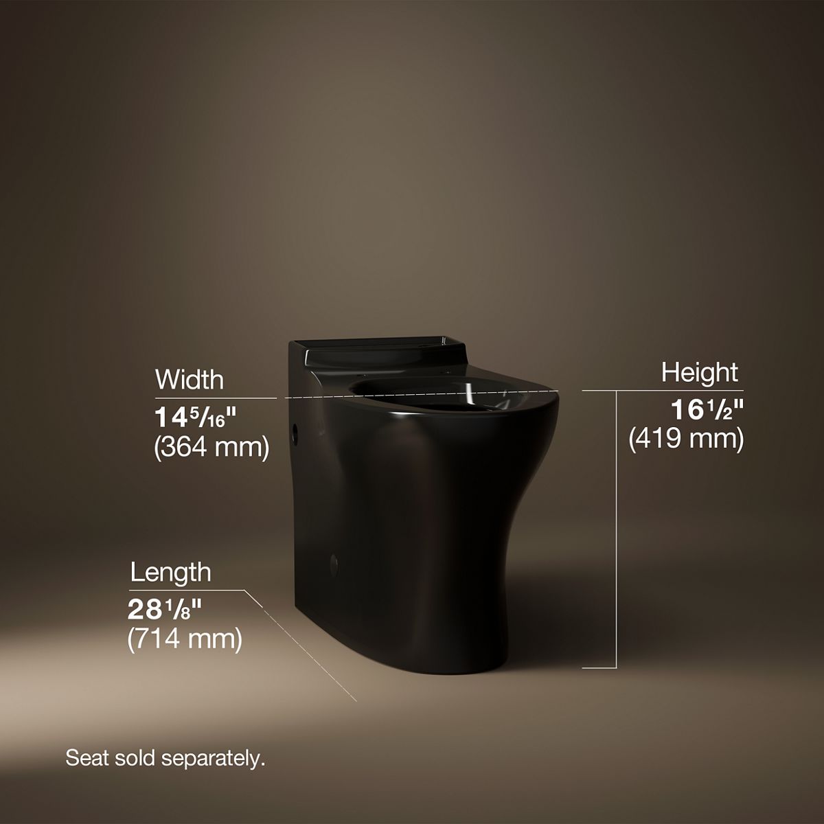 Persuade® Elongated toilet bowl with skirted trapway