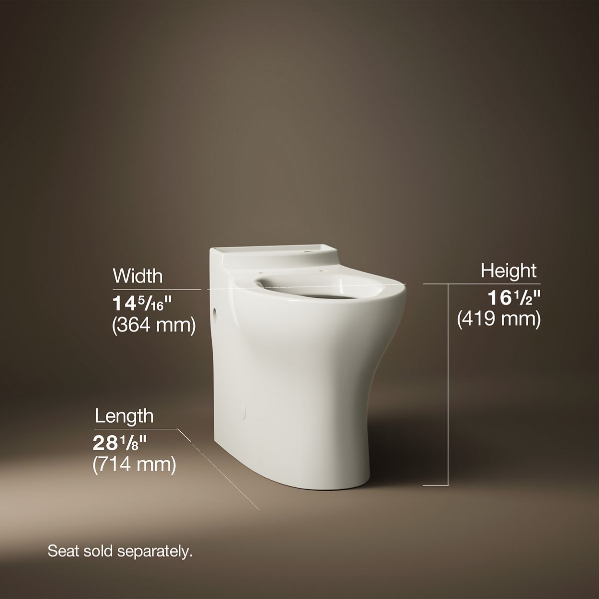 Persuade® Elongated toilet bowl with skirted trapway