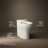Persuade® Elongated toilet bowl with skirted trapway