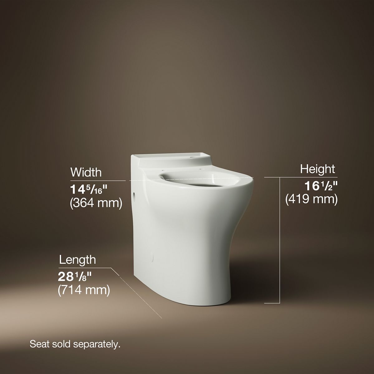 Persuade® Elongated toilet bowl with skirted trapway