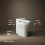 Persuade® Elongated toilet bowl with skirted trapway