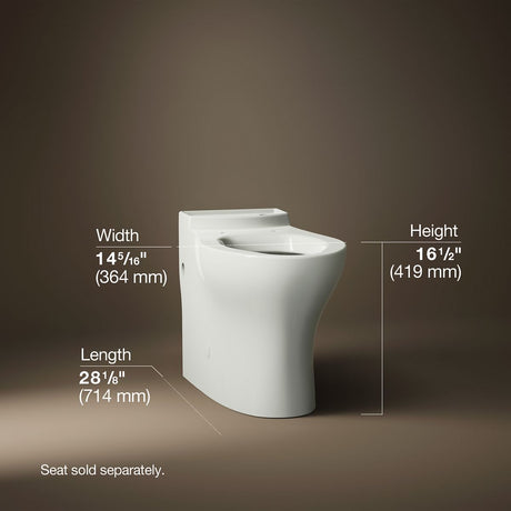 Persuade® Elongated toilet bowl with skirted trapway