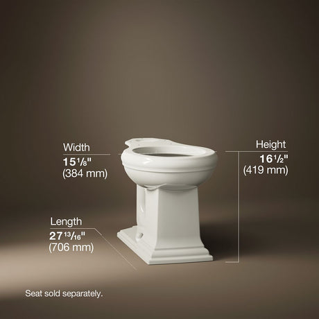 Memoirs® Round-front bowl with exposed trapway