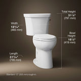 Highline® Two-piece elongated toilet, 1.28 gpf