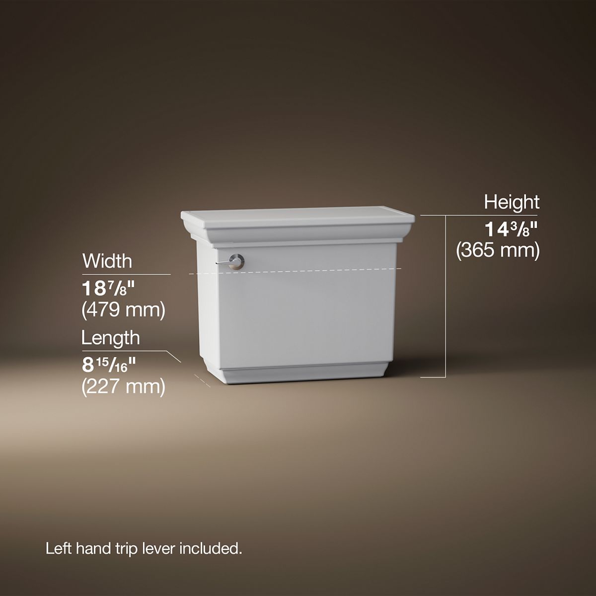 Memoirs® Stately ContinuousClean toilet tank, 1.28 gpf
