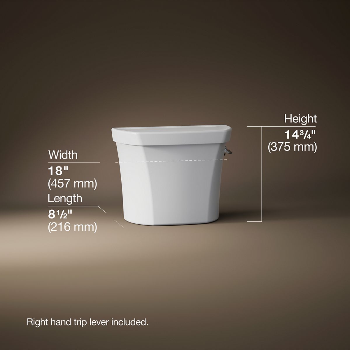 Wellworth® Toilet tank, dual-flush