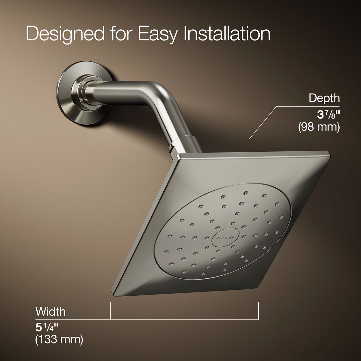 Loure® Single-function showerhead, 1.75 gpm