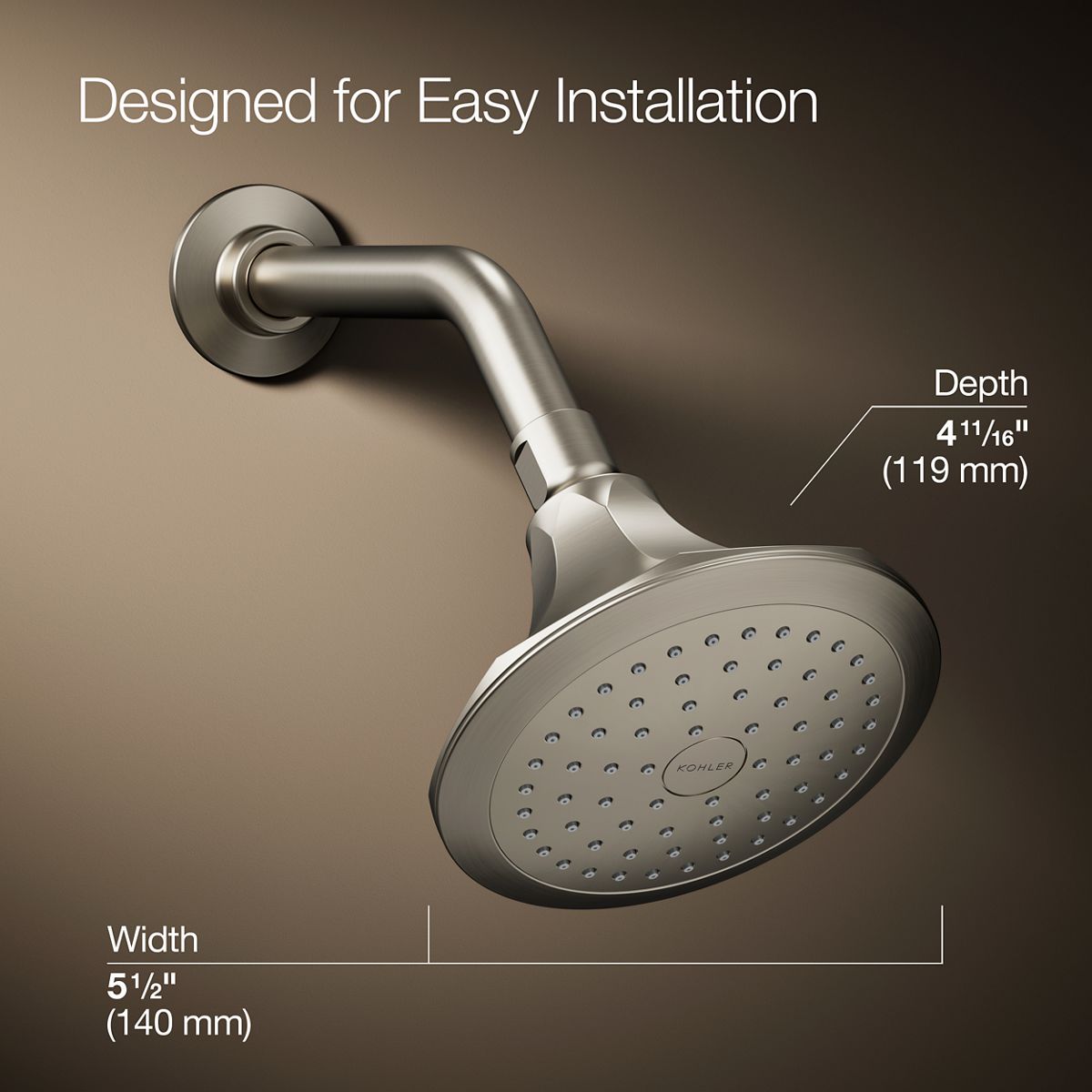 Memoirs® Single-function showerhead, 2.5 gpm