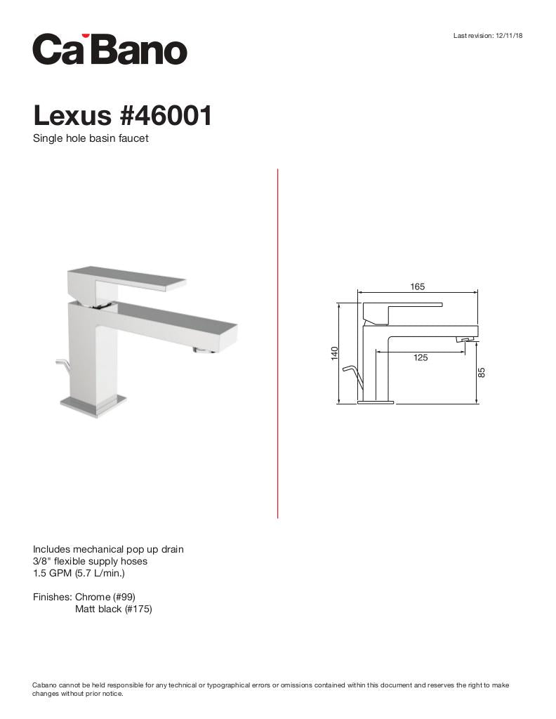 Single hole basin Faucet
