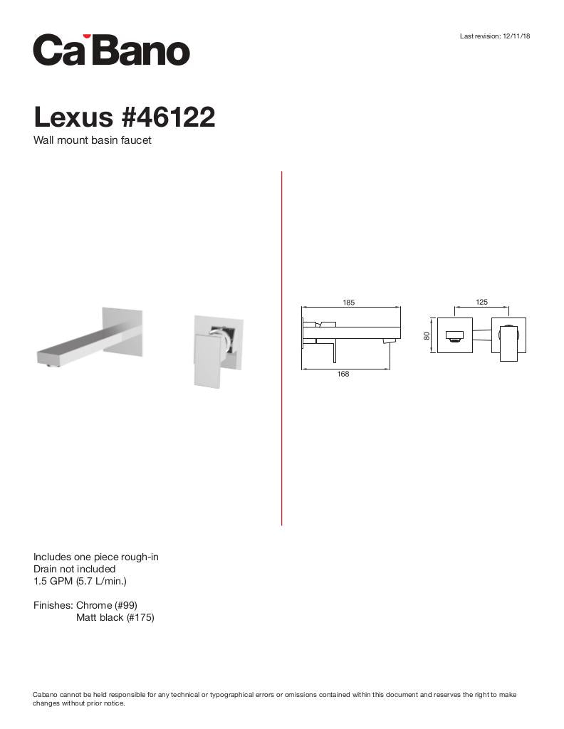 Wall mount basin faucet