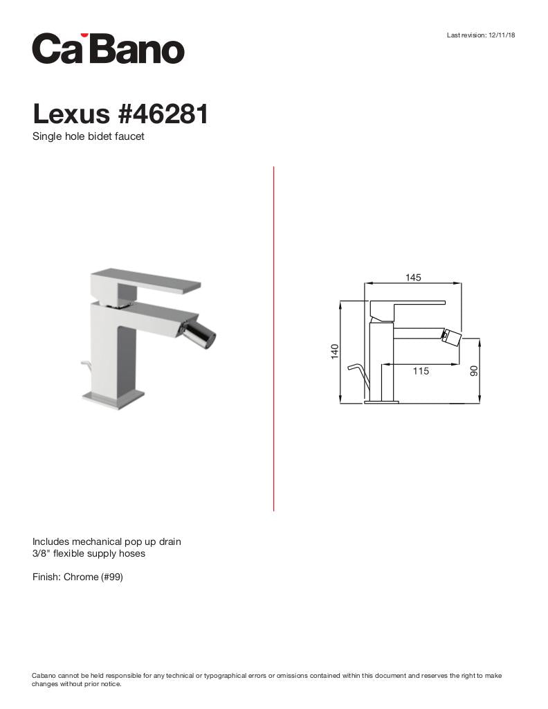 Single hole bidet faucet