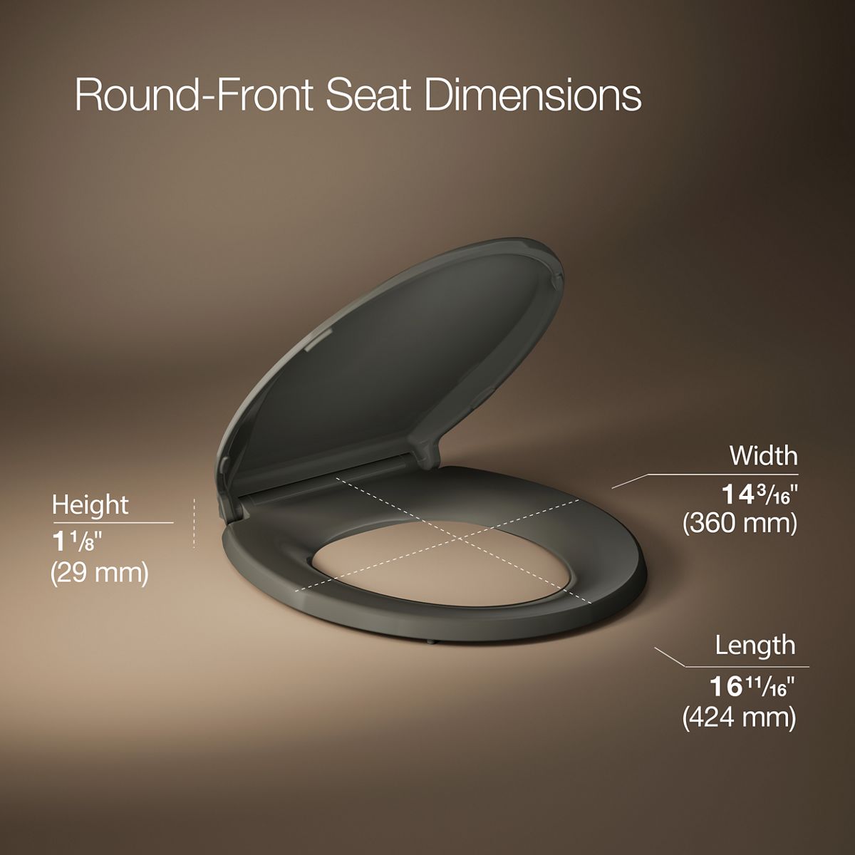 Cachet® ReadyLatch® Quiet-Close™ round-front toilet seat