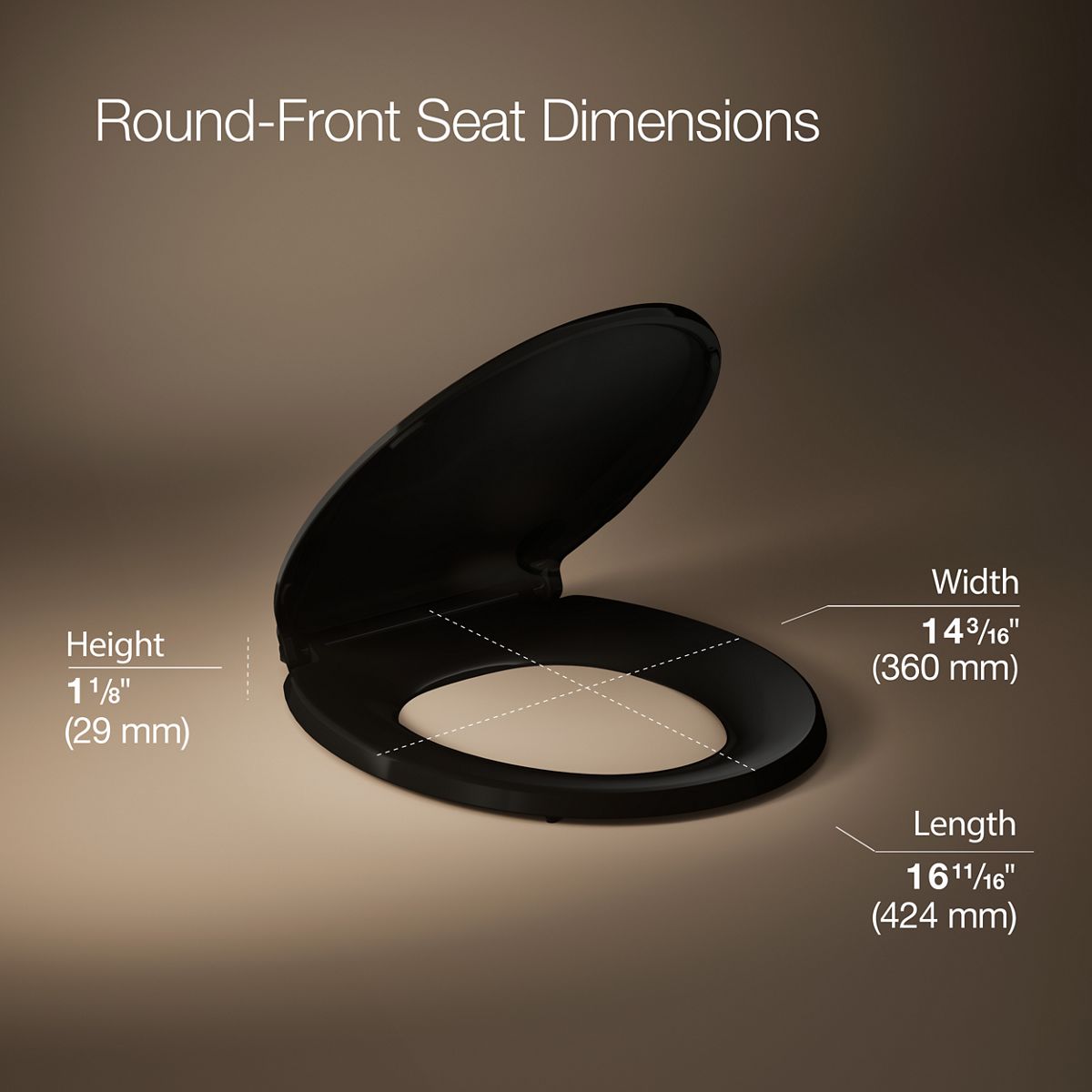 Cachet® ReadyLatch® Quiet-Close™ round-front toilet seat