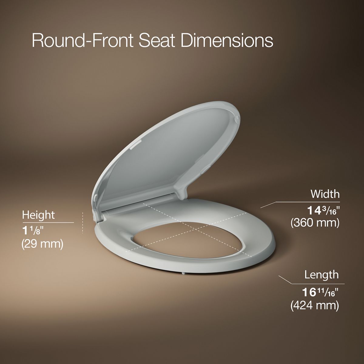 Cachet® ReadyLatch® Quiet-Close™ round-front toilet seat