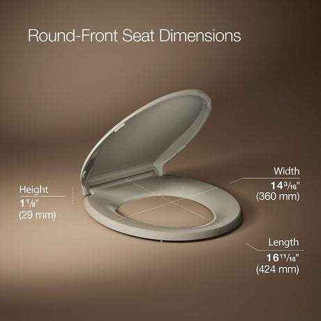 Cachet® ReadyLatch® Quiet-Close™ round-front toilet seat