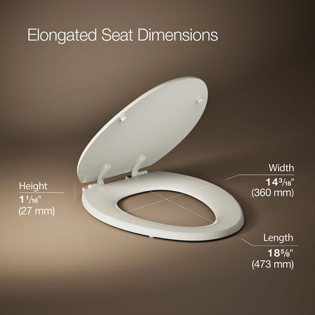 Stonewood® Elongated toilet seat