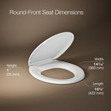 Lustra™ Quick-Release™ round-front toilet seat