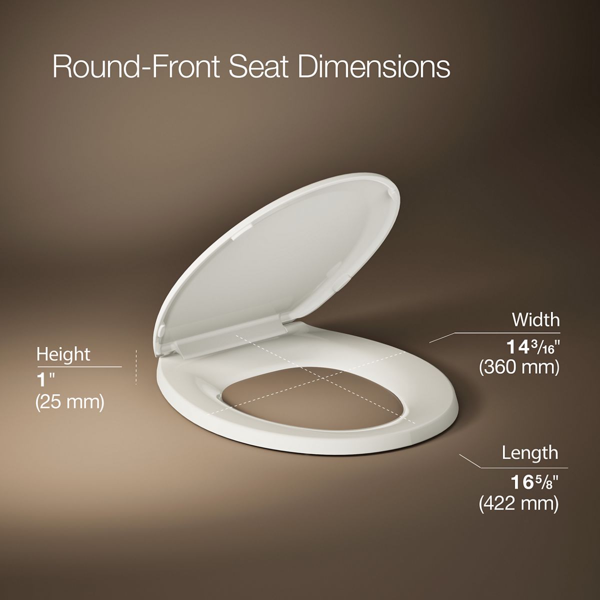Lustra™ Quick-Release™ round-front toilet seat